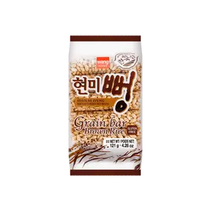 WANG FOOD Korean Brown Rice Puffed Rice Candy Snack 4.3oz - Healthy & Delicious Sweet Treat