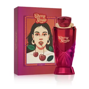 Paris Corner Cherry Gossip EDP Unisex Fragrance 100ml 3.4 Fl Oz Liquid Perfume with Cherry Licorice Coffee Jasmine Powdery Milky Vanilla Woody Gourmand Notes