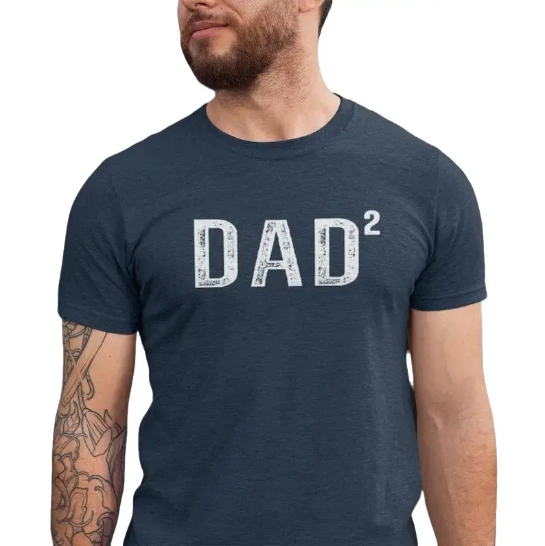 Dad 2 Men's Shirt, Dad Squared Shirt, Father of 2 T-shirt