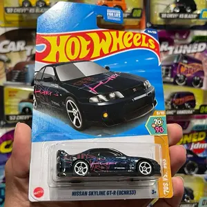 Blue Nissan Skyline GTR R33 Diecast car 1:64 scale