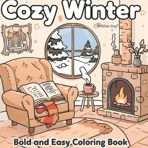 Cozy Winter: Bold and Easy Cozy Winter Theme Coloring Book – Relaxation, Stress Relief, and Fun with Cozy Winter Scenes for Adults, Teens and Kids. holiday and more..