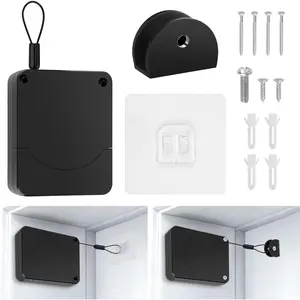 Retractable Automatic Door Closer,  Automatic Door Closer Includes 2 Installation Methods with 3.3lb  Pull, Quiet Closure Universal Fit for Bedroom  Office Doors