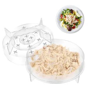 Chicken Shredder Tool Twist Large with Brush,Kitchen Meat Shredder Grinder Machine, Strong Anti-Slip Base, Ergonomic Handle, BPA Free, Suitable for Steak Pork Chicken Breast
