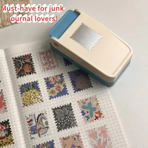 Large Manual Paper Punch & Embosser Stamp Style Decorative Edge Cutter for Scrapbooking Card Making Handmade Albums Perfect for Junk Journal Enthusiasts Stamping Design