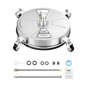 VEVOR 16.5" Pressure Washer Surface Cleaner 4 Wheels Stainless Steel 4000 Max PSI