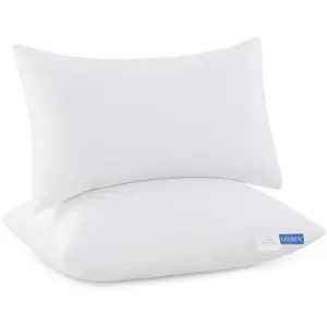 12x20 Pillow Inserts Pack of 2, Fluffy Lumbar Throw Pillow Inserts, Soft Rectangle Decorative Throw Pillows for Couch, Sofa, Bed, and Home Decor White Pillows