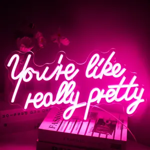 You're Like Really Pretty Neon Sign, 1 Count USB Powered Creative LED Neon Light with Switch, Decorative Neon Sign For Home Party Wedding, LED Mood Light