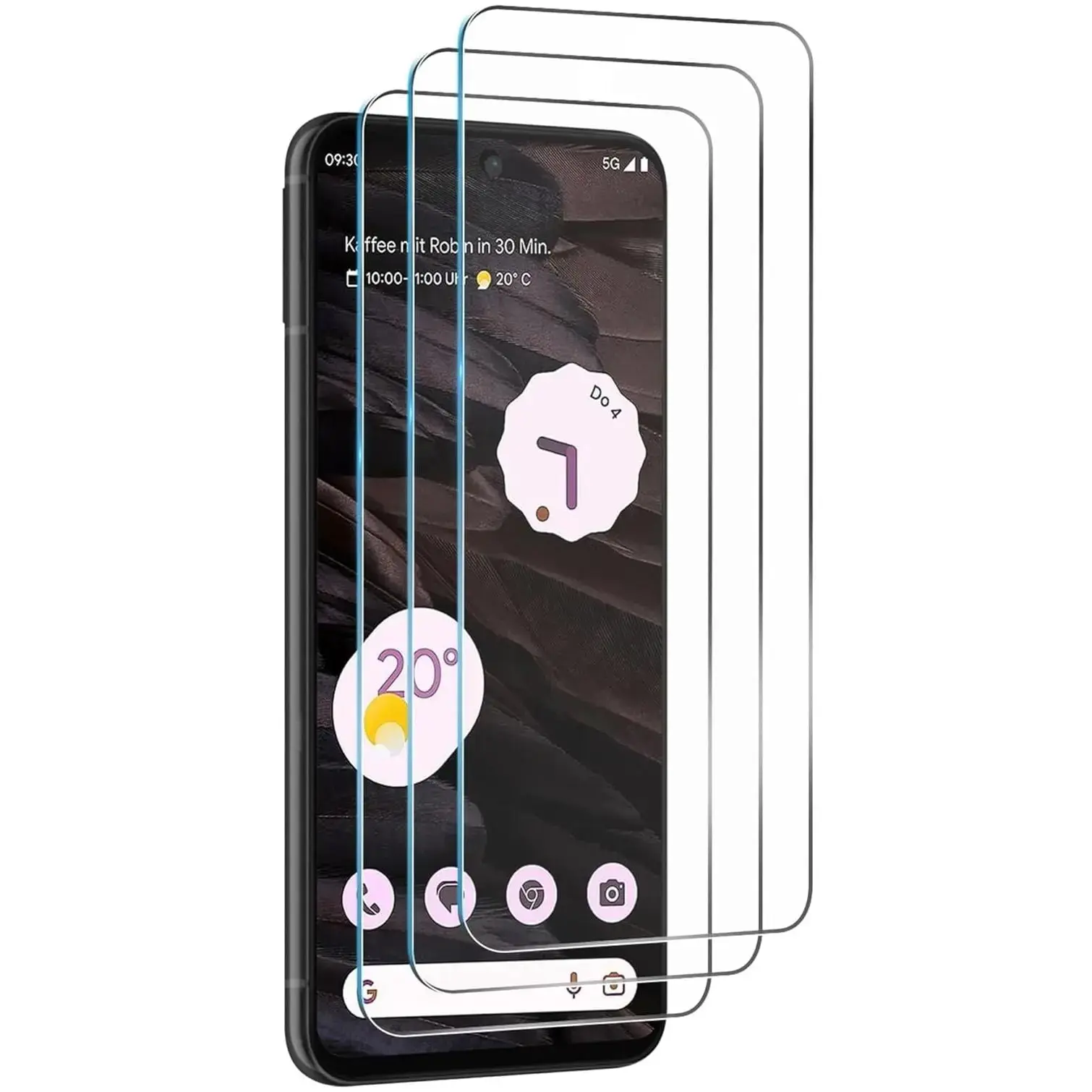 Entronix 2-Pack for Pixel 6a, Clear Tempered Glass Screen Protector Protection Durable