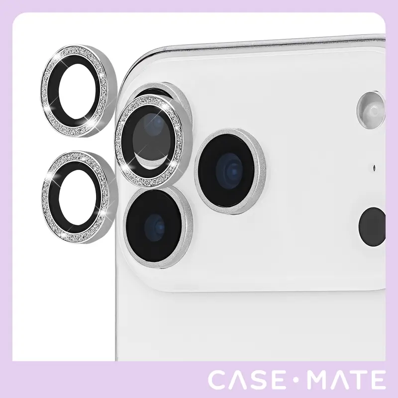 Case-Mate Twinkle Design Camera Lens Guard - Double Tempered, Aluminium Protection, Anti-Fingerprint, Scratch-Proof, Easy Installation Accessory for iPhone 17 Pro, 17 Pro Max Smartphones