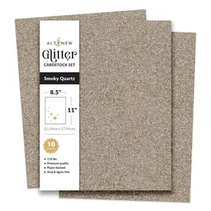Glitter Cardstock Set - Smoky Quartz (8.5x11, 10 sheets)