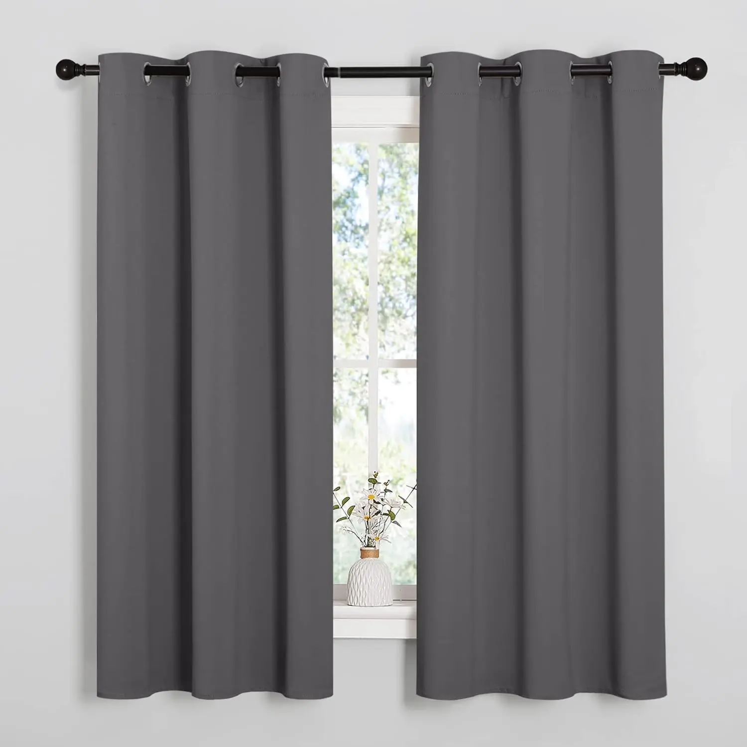 NICETOWN Thermal Insulated Grommet Blackout Curtains for Bedroom -2 Panels