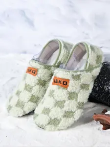 JEKO House Slippers-Fashion Casual Cotton Lined Slip-On Socks Shoes, Soft Sole Anti-Slip Silent House Shoes for All Seasons, Warm Slippers