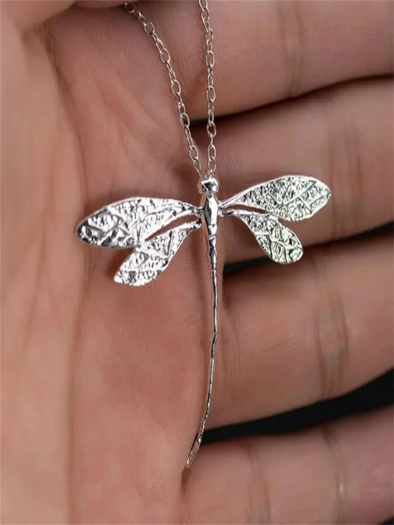 Women's Elegant Adjustable Alloy Pendant Necklace, Exquisite Trendy Gothic Vintage Dragonfly Design Pendant Necklace, Chic Gorgeous Fashion Jewelry As Gift for Girlfriend