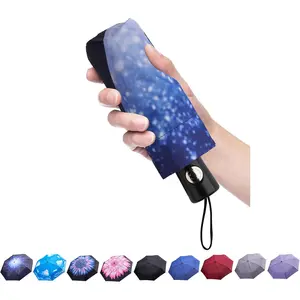 Automatic Mini Travel Windproof Umbrella Compact Auto Open/Close Small Lightweight Folding Rain Umbrellas for Women Men