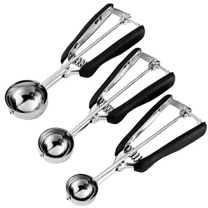 Cookie Scoop Set - Include 1 Tbsp/ 2 Tbsp/ 3Tbsp - 3 PCS Cookie Scoops for Baking - Cookie Dough Scoop - Made of 18/8 Stainless Steel
