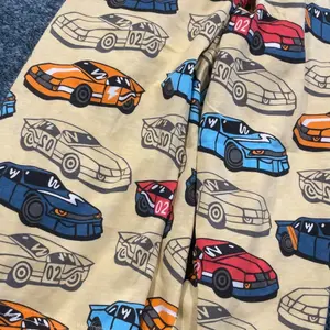 Boys' Long Sleeve Pajama Pants Set, Cute Car & Fish Print, Cartoon Print Pajama, Comfortable Casual Home Wear, Spring Summer Fall, Ages 1-8 Years