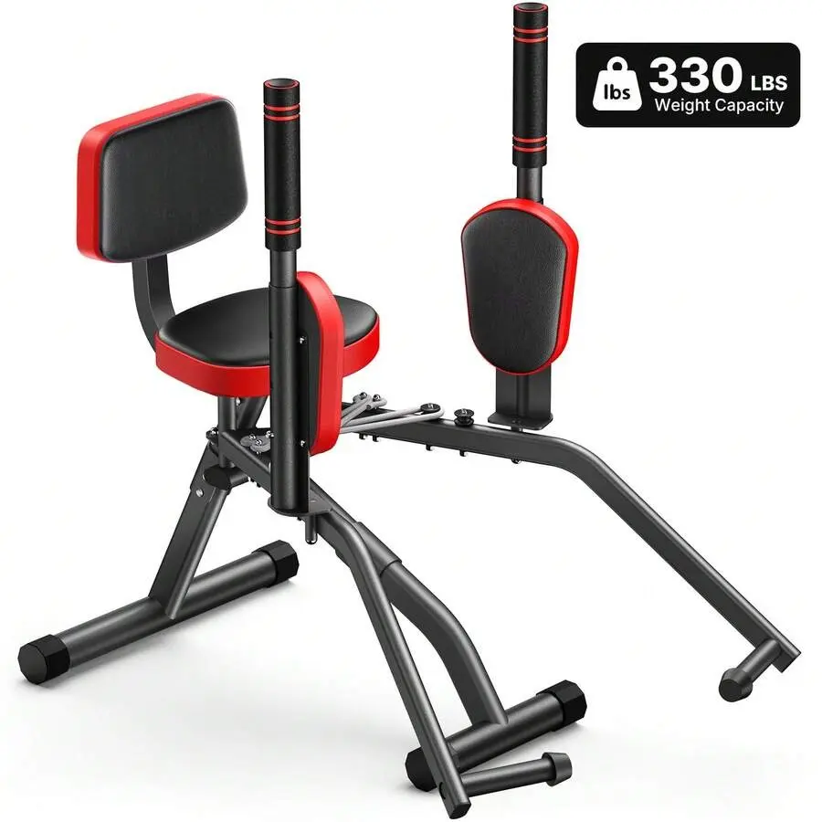 Hip Adduction  Abduction Machine, Ergonomic Stainless Steel Glute  Thigh Trainer for Home Gym with Adjustable Resistance  Padded Seat, Hip Adduction Machine Chest Shoulder Station Vertical Leg Press Cable Footplate, Abductor Machine, Adjustable Exercise M