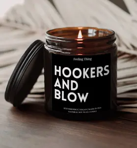 Hookers and Blow Candle, Adult Humor, Gift Custom Candle, Friendship Candle, Custom Candle, Funny Gifts, Gift For Him, Gift under 20, Candle adult candle