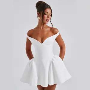 Women's French-Style Solid Color Deep V-Neck Backless Sleeveless Formal Gown - Slim-Fit Lady's Spring-Summer Sports Dress, Elegant Sexy Party Wear for Women's Clothes