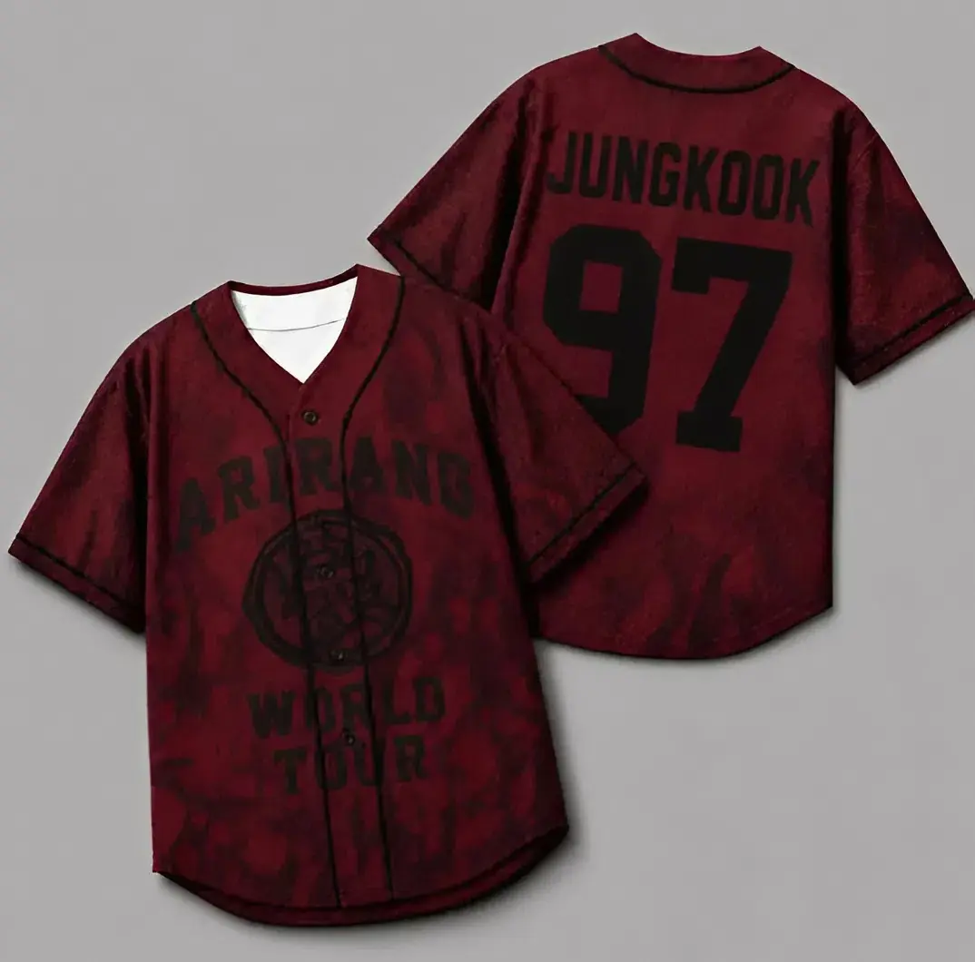 K-Pop Concert Baseball Jersey | Korean Pop Tour Inspired Button Front Shirt | Unisex Oversized Streetwear Top | Casual Fan Outfit |  High Quality & Comfortable | Gift for Fans | Fast Shipping