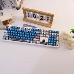 138 Key Manga Mecha Keycaps, Pbt Dye Sublimation, Cherry Profile, Compatible with Mx Axes, Fits Keyboard Models 61/64/68/87/96/104/108