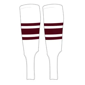 MK Socks Traditional Baseball Stirrups Pattern B-7 White, Maroon