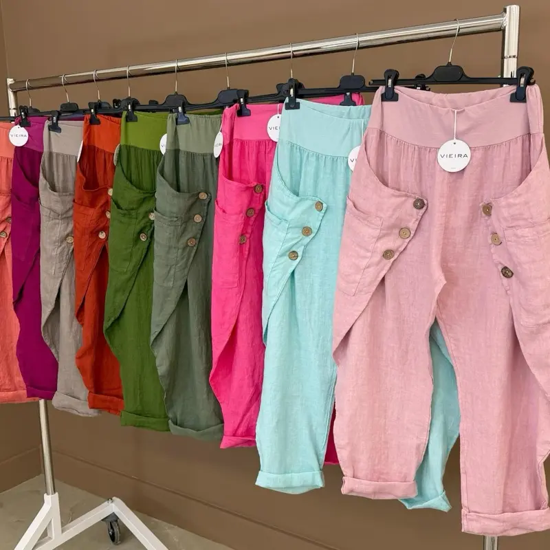 Vestido Italiano de lino para mujer Dress