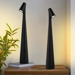 Modern Cordless Table Lamps,3 Levels Brightness Portable Desk Lamp,Rechargeable Battery Lights for Outdoor, Restaurant, Bedside, Baby Night Light,Gifts(Gold/Black)