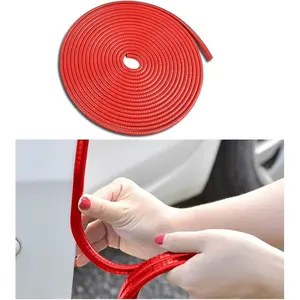 Door Edge Guards, 16Ft Rubber Seal  Door Edge Trim, U Shape Door Edge Protector Guard,  Weather Proofing Automotive Door Edge Molding Protection for   (Red)