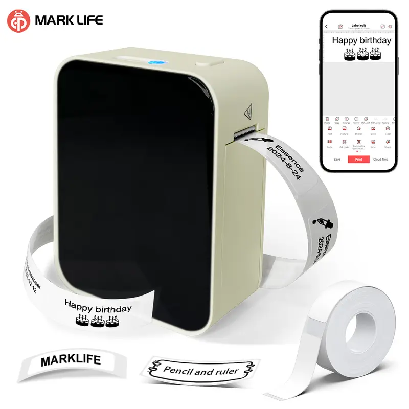 Portable mini label maker, portable wireless printer, thermal label printer. Can print name labels, item labels, and can labels, making it a perfect Valentine's Day gift.