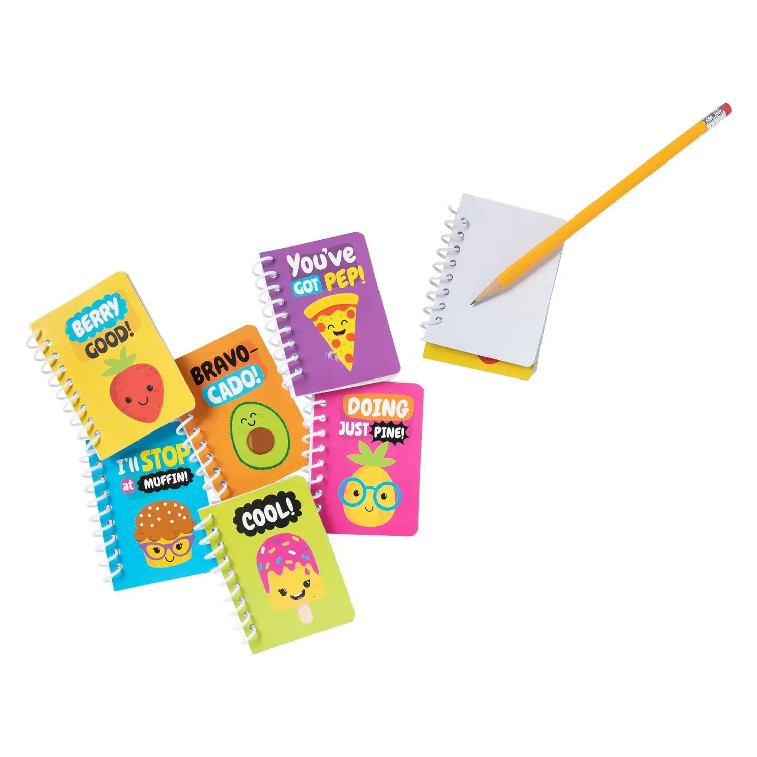 Funtastic Food Friends Mini Spiral Notebooks - 24 Pc. Funtastic Food Friends Mini Spiral Notebooks - 24 Pc.