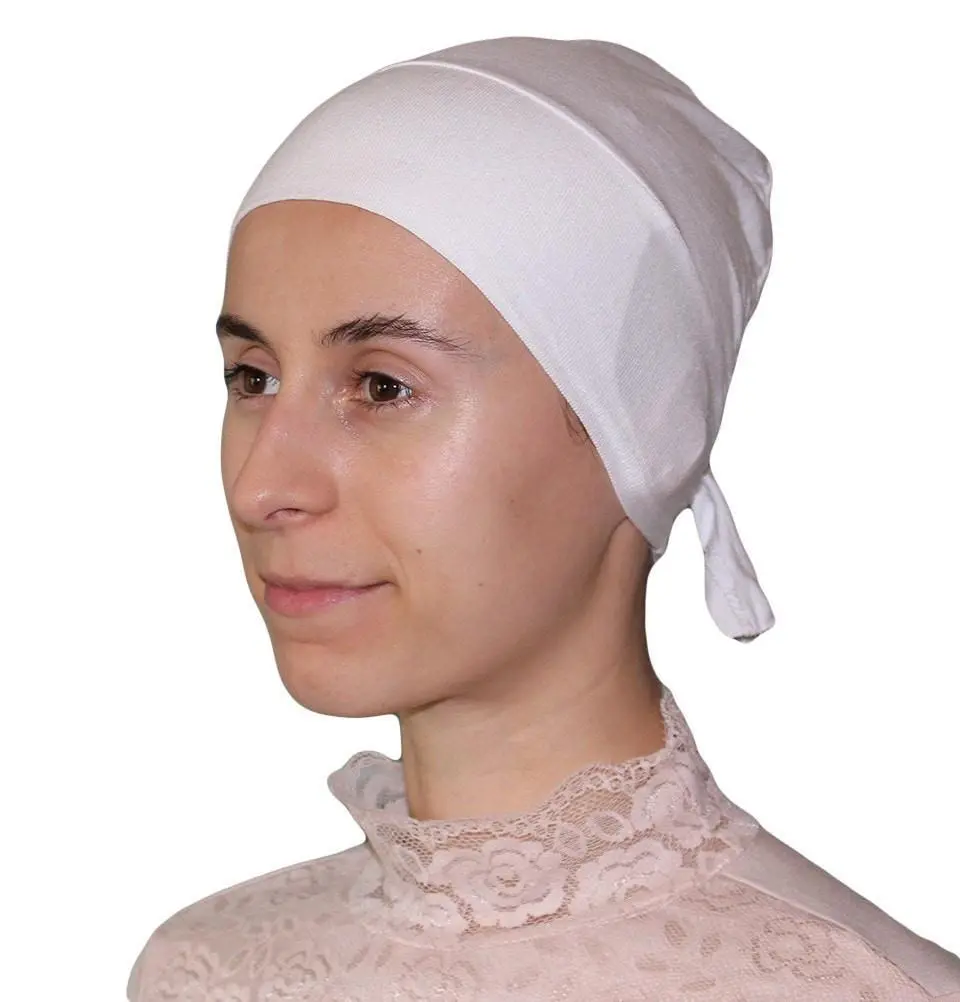 Firdevs Luxury Jersey Hijab Bonnet Underscarf White
