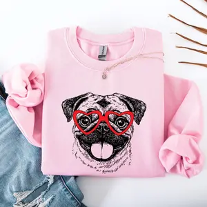 Pug, Dog Lover Apparel, Pet, Dog Breed, Cute Sweatshirt, Crew Neck, Women's, Crewneck