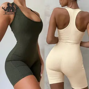 Seamless One-piece Jumpsuit Yoga Suit Women Dance Romper Fitness
