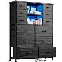 Black-12 Drawer（with Led Lights&Power Outlets）
