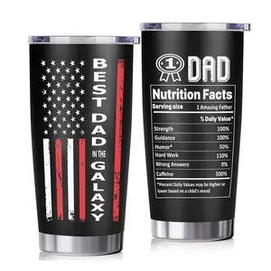 Best Dad In The Galaxy Tumbler, Fathers Day Gift from Daughter Son, Papa Jokes Birthday Gifts for Dad from Wife Kid- Funny Daddy Tumbler 20oz Gifts for Men