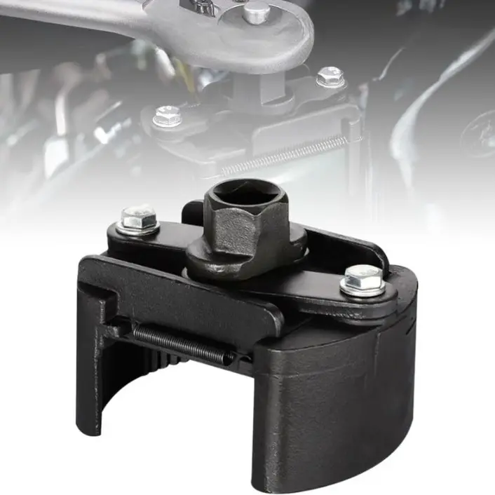Adjustable Chrome Steel Auto-Clamp Oil Filter Wrench - Newly Updated Durable Compact Work Mechanic Tool, Universal for Small-Medium Spin-On Filters, Drop-Forged Auto Repair Tool for Cars/Trucks, Cars Trucks Accessory, Work Mechanic Tools, Auto Repair Tool