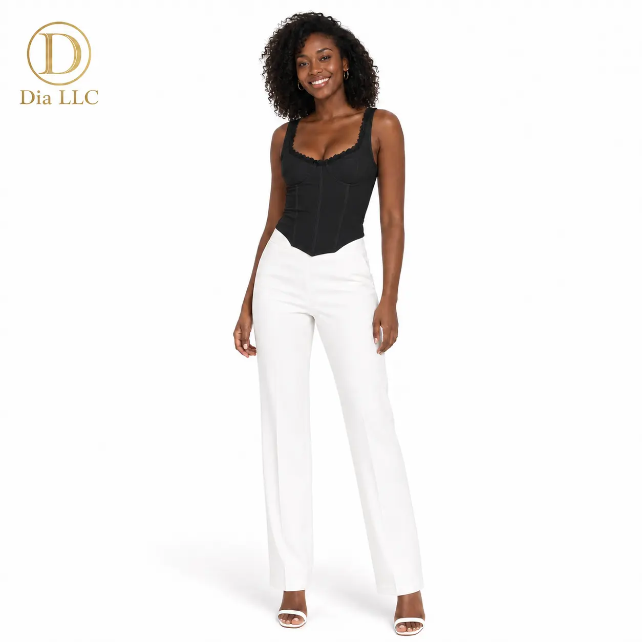 Women’s Lace Trim Corset Top, Sleeveless Structured Bustier Tank Top, Slim Fit Y2K Going Out Top for Summer