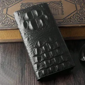 Men's Skin Style Leather Billfold Long Wallet Purse With Card Slots
