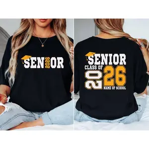 [Copy of] Custom Senior 2026 T-Shirt, Graduation Shirt, Personalized Class Of 2026 Shirt, Custom Name Graduation Gift, Graduation Party Shirts