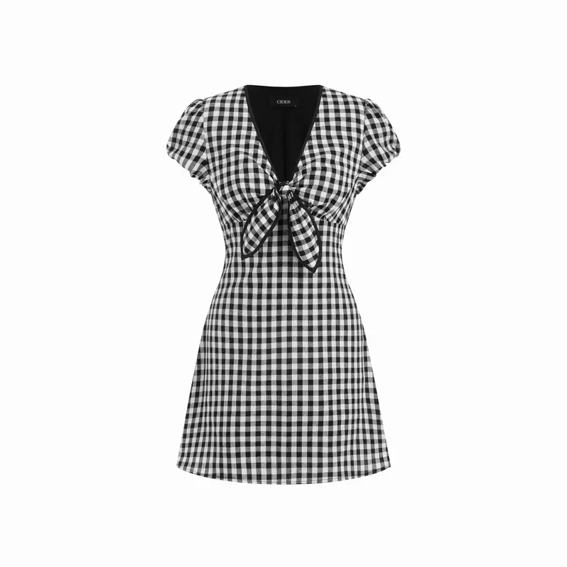 black and white gingham dress - TikTok Shop