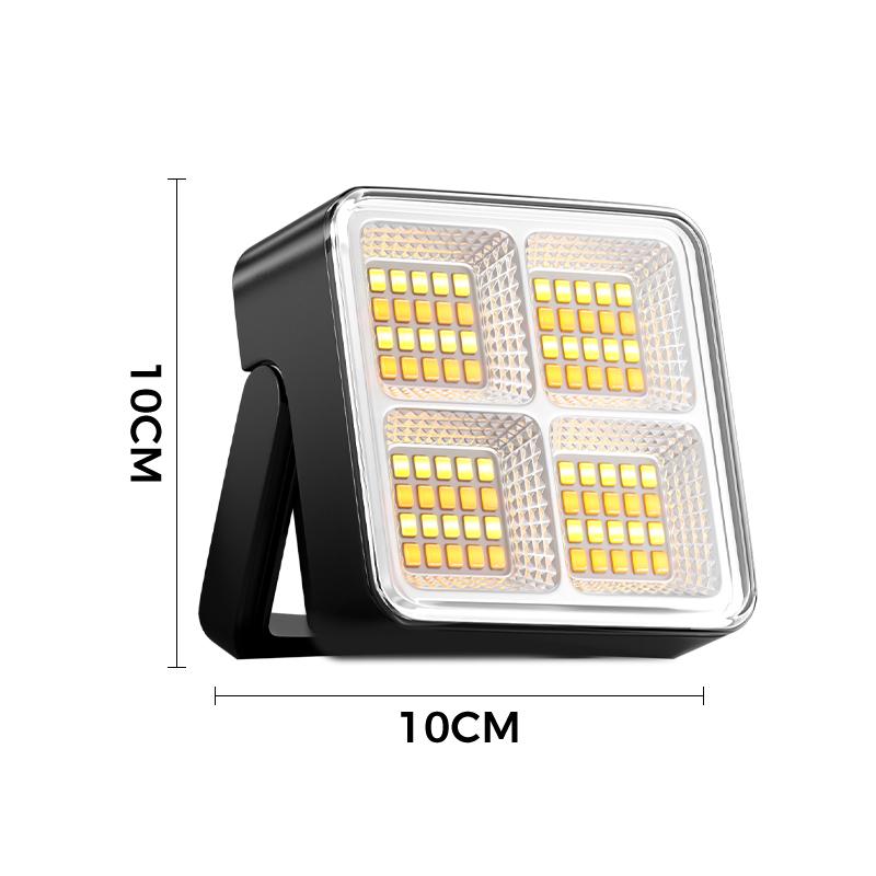 Outdoor camping exploration lighting-Mini Solar Rechargeable Multifunctional Searchlight, Outdoor Portable LED Floodlight With Magnetic Suction, High Lumen Flashlight, USB Rechargeable Portable Emergency Light, Suitable For Camping, Night Market,