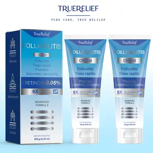 TrueRelief Original Botanical Folliculitis Soothing Cream for Keratosis Pilaris, Ingrown Hair, Soothing Scalp, Organic Soothing Cream for Scalp Face & Body - Effective Relief from Folliculitis with Advanced Formula 120g