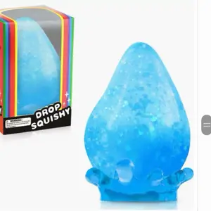 Water Drop Squishy Toy – Glitter Stress Relief Squeeze Toy, Soft Sensory Toy for Kids & Adults