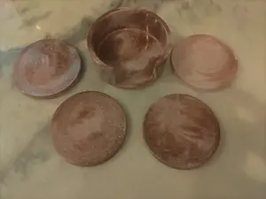 5pc Epoxy Drink Coaster Set made from marbled epoxy resin by Holt's Custom Creations- Tableware