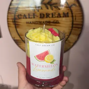 Watermelon Lemonade whipped soy candle