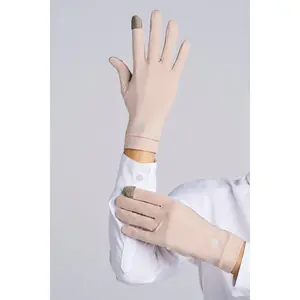 Unisex Gannett Full Finger Gloves | Beige