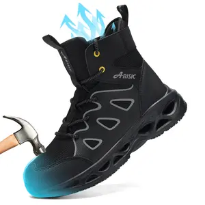 2025 Winter Christmas Gifts Steel Toe Shoes for Men New Arrival  Work Boots Safety Shoes Steel Toe Boots Non Slip Lightweight Indestructible Industrial Steel Toe Sneakers for Men