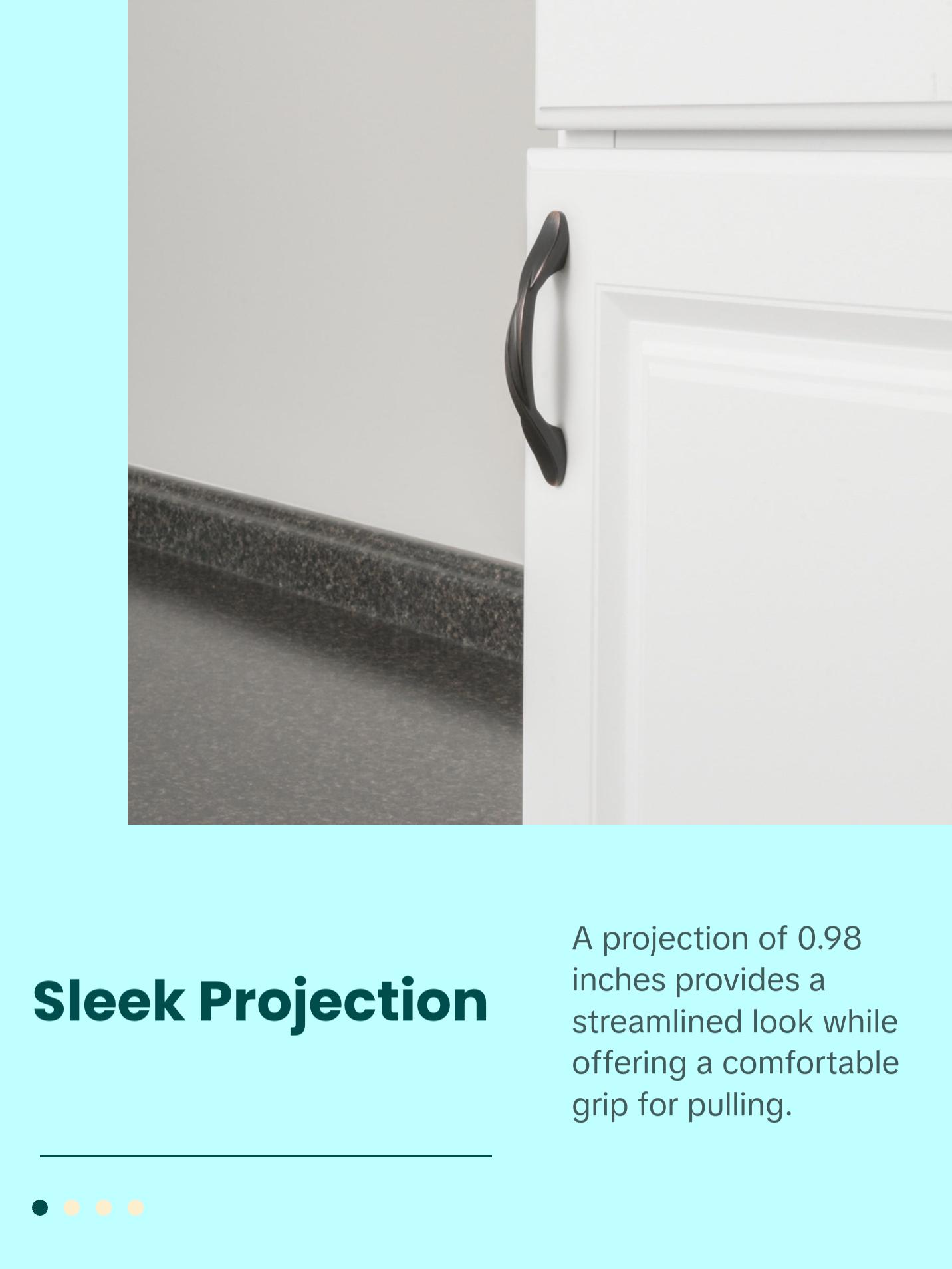 AmazonBasics Twisted Cabinet Handle, 4.5" Length (3" Hole Center), Oil Rubbed Bronze