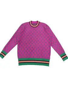 Autumn Winter New Knit Sweater, Diamond Pattern Design, Soft Skin-Friendly Fabric, Warm Pullover, Multiple Colors Available, Knitwear